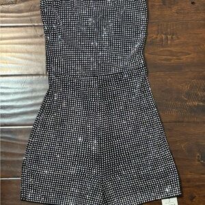 Black Bedazzled Romper perfect for Concerts